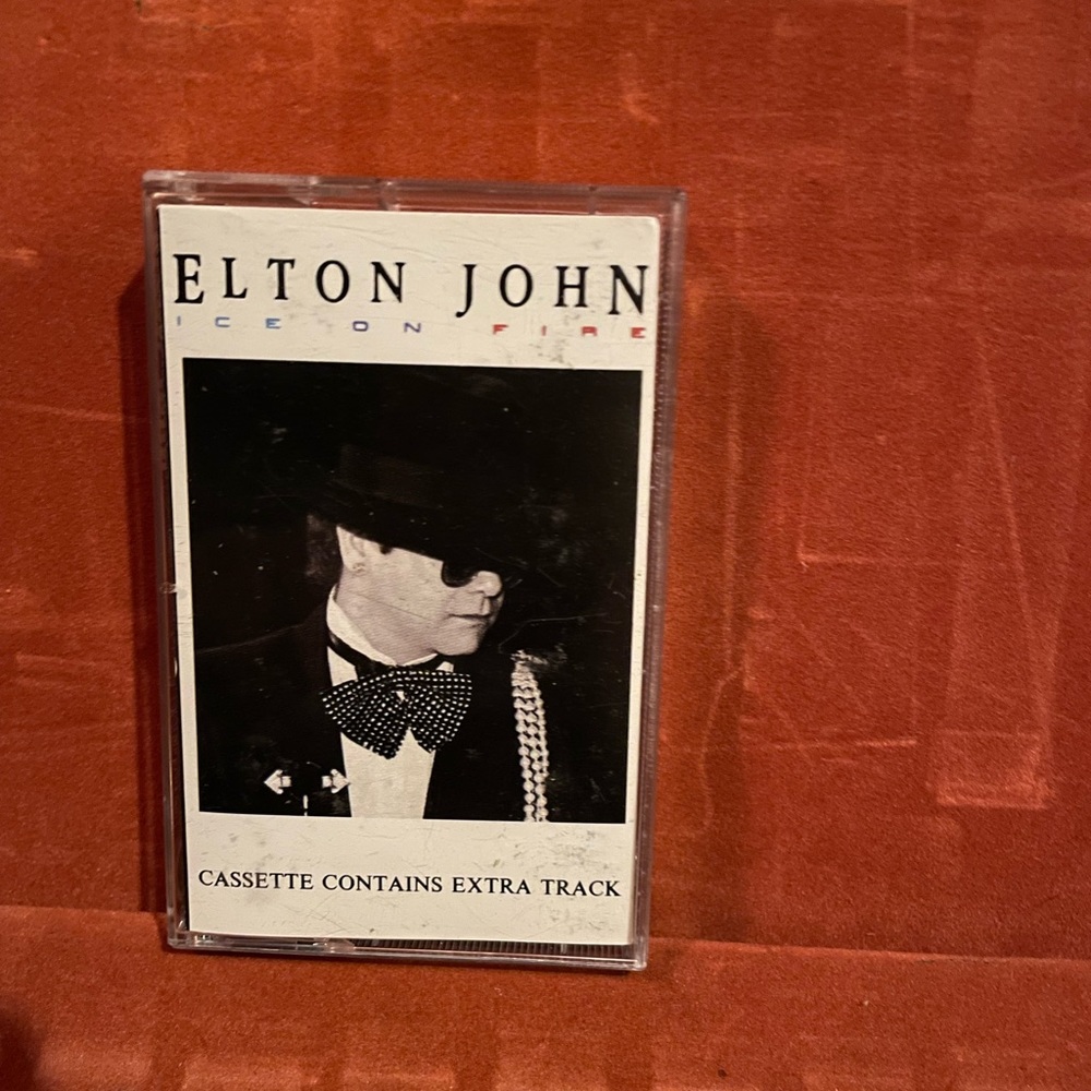 Vintage Elton John Ice On Fire 1985 William A. Bong Ltd. Cassette Tape